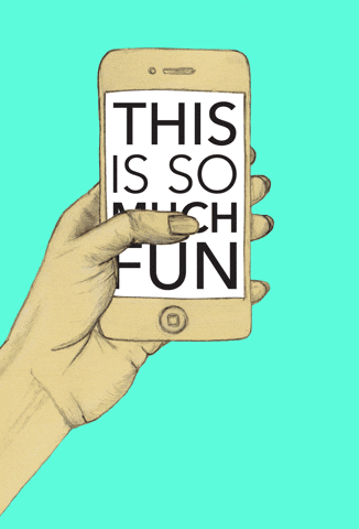 Phone scrolling through content