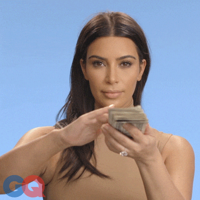 money raining down celebrating success