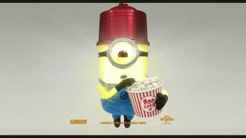 eating popcorn watching drama unfold