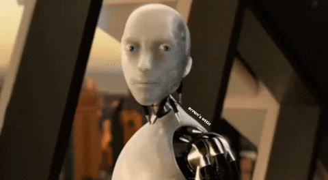 AI robot expressing emotion