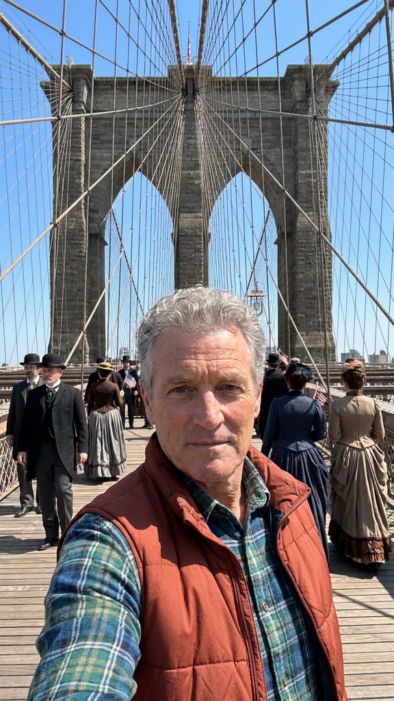 Walking the Brooklyn Bridge on the day it opens